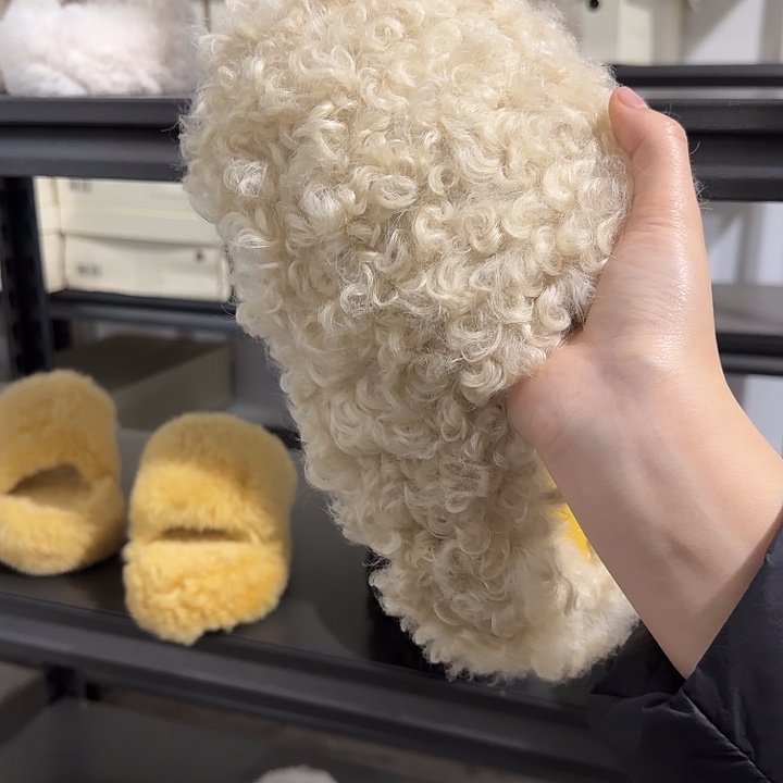 36奶茶色卷毛包脚五厘米