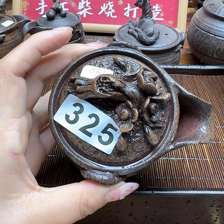 纯手工制作粗陶茶具