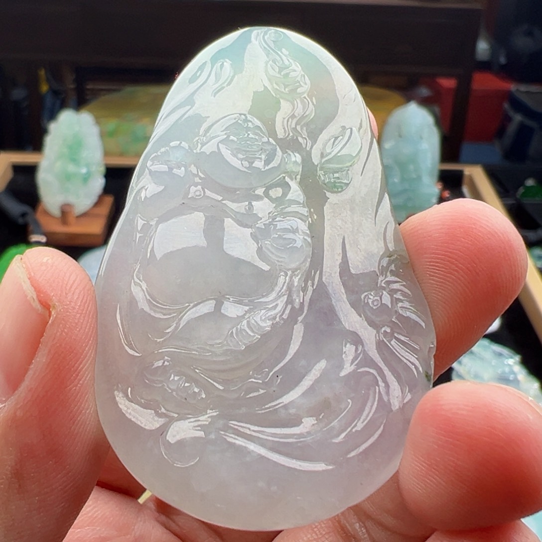 颈饰未镶嵌翡翠天然缅甸翡翠吊坠