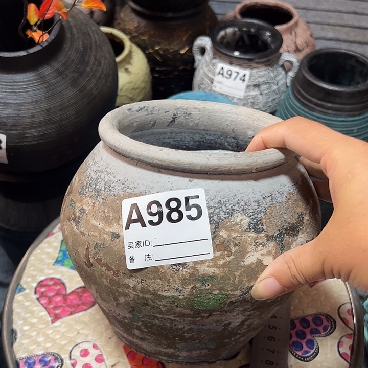 粗陶盆默认打孔高15口13