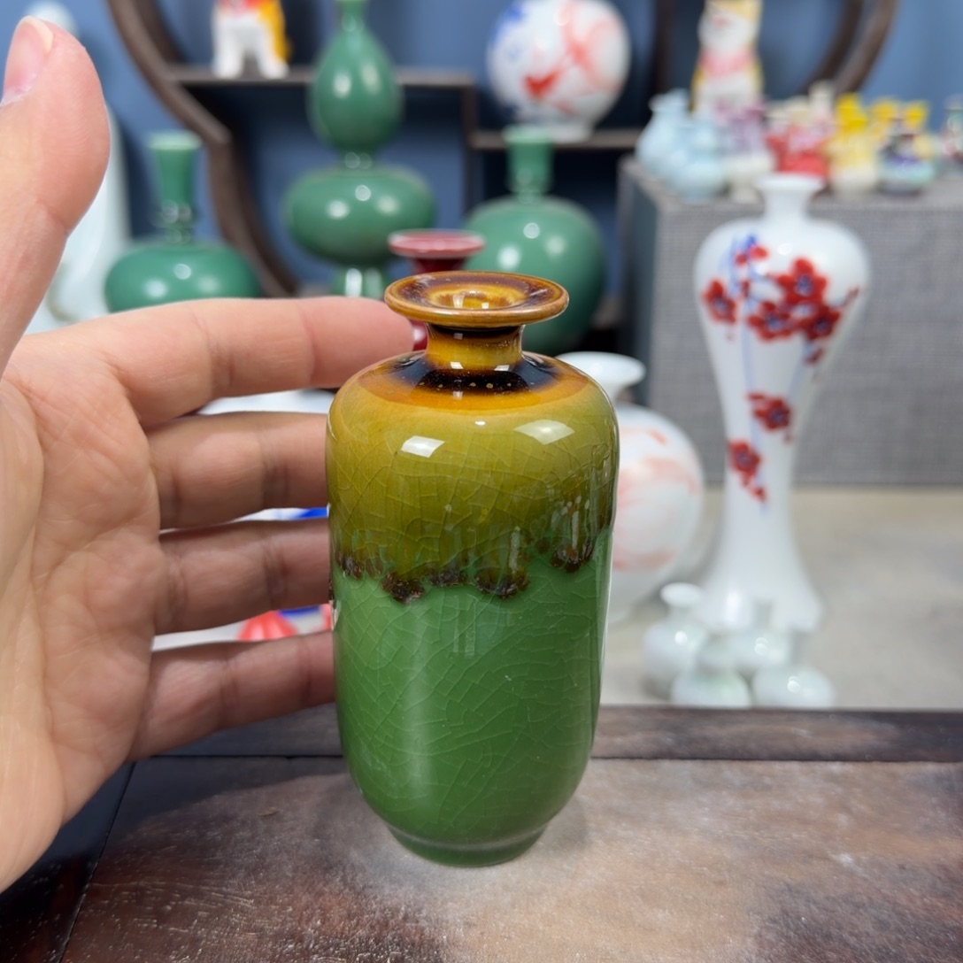 陶瓷手工小花器摆件