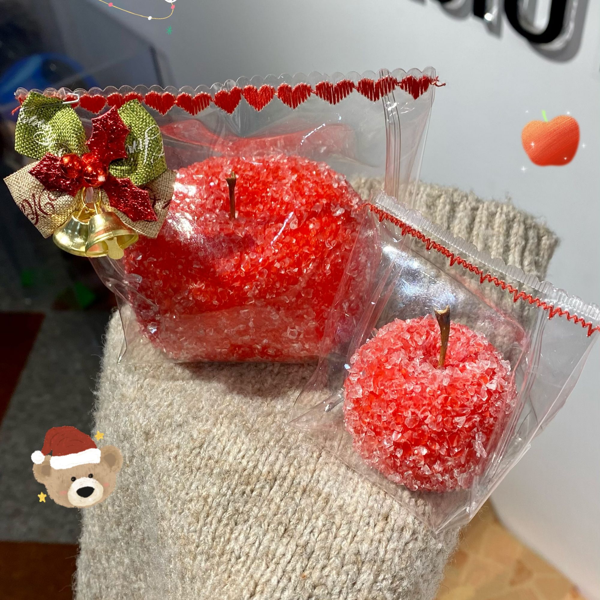 圣诞系列糖霜苹果  解压神器食品级硅胶捏捏乐成品 ZHANGOK捏捏