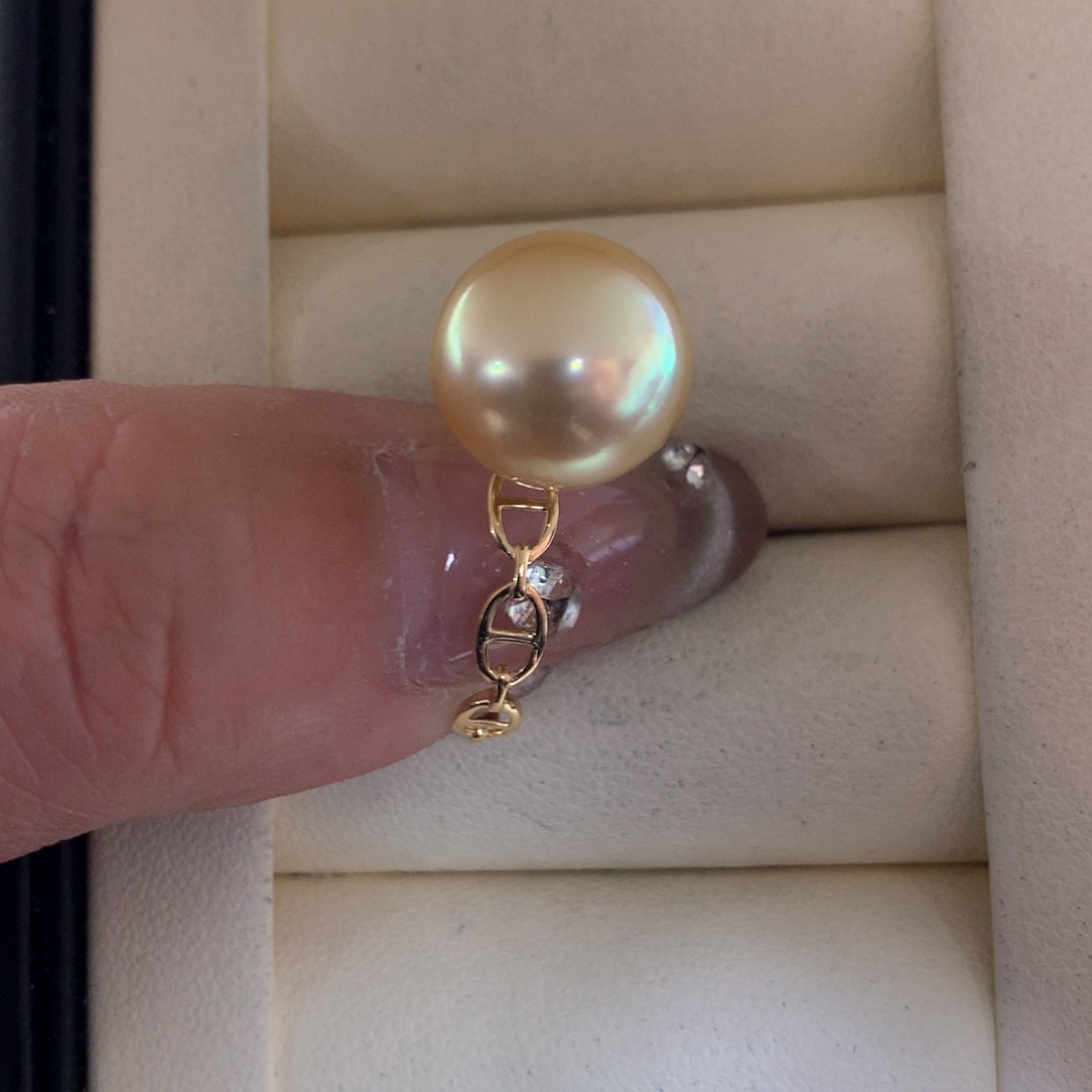 海水珍珠戒指18K金镶嵌