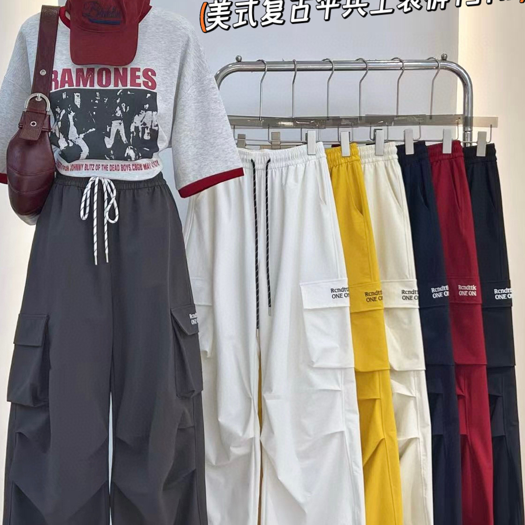 美式复古伞兵工装裤