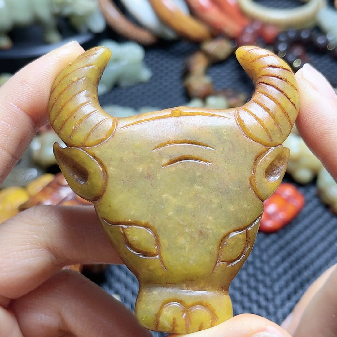 白玉菩提吊坠摆件