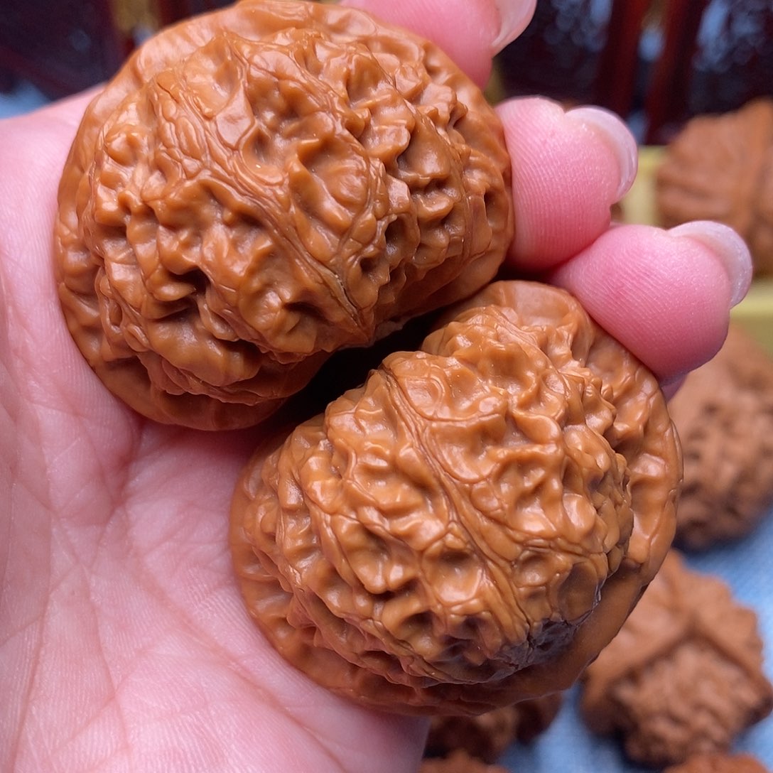 把件文玩核桃44全品毕业桃心宫灯