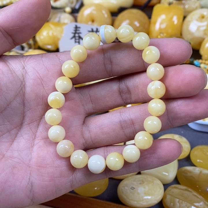 琥珀颈饰未镶嵌手串