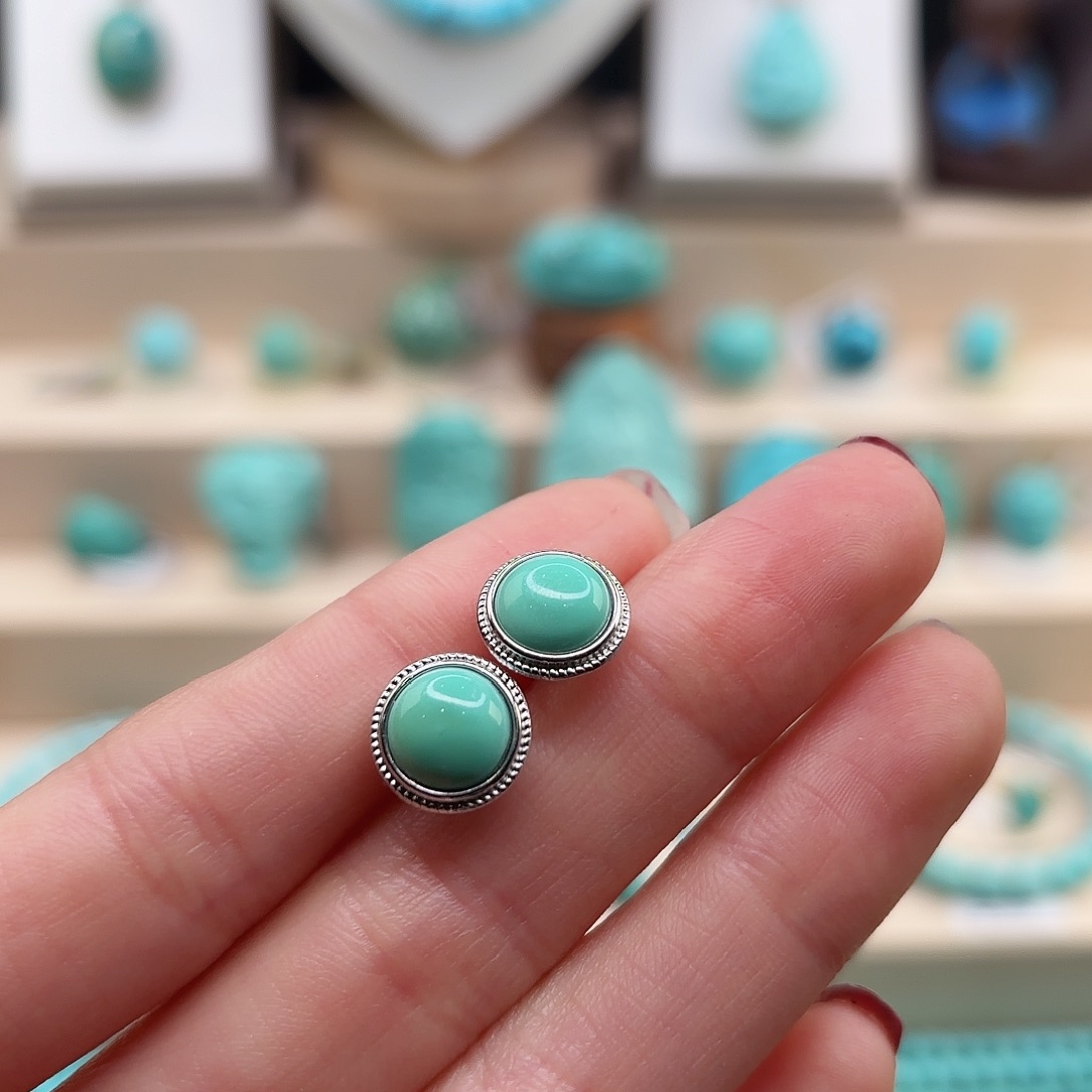 绿松石配饰银S925镶嵌