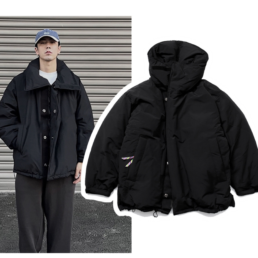 （福利捡漏）重工拼接开衩90绒羽服防水夹克外套
