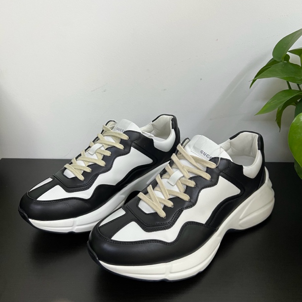 99新 GUCCI/古驰 古驰41欧码黑白熊猫老爹鞋/时尚/百搭/98新/潮鞋