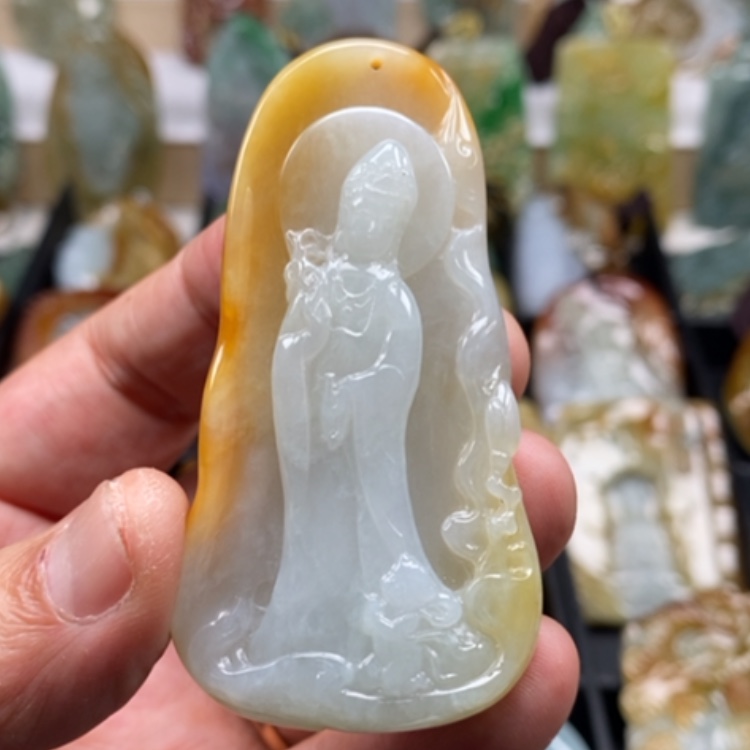 【闪购商品】翡翠颈饰未镶嵌缅甸翡翠A货吊坠