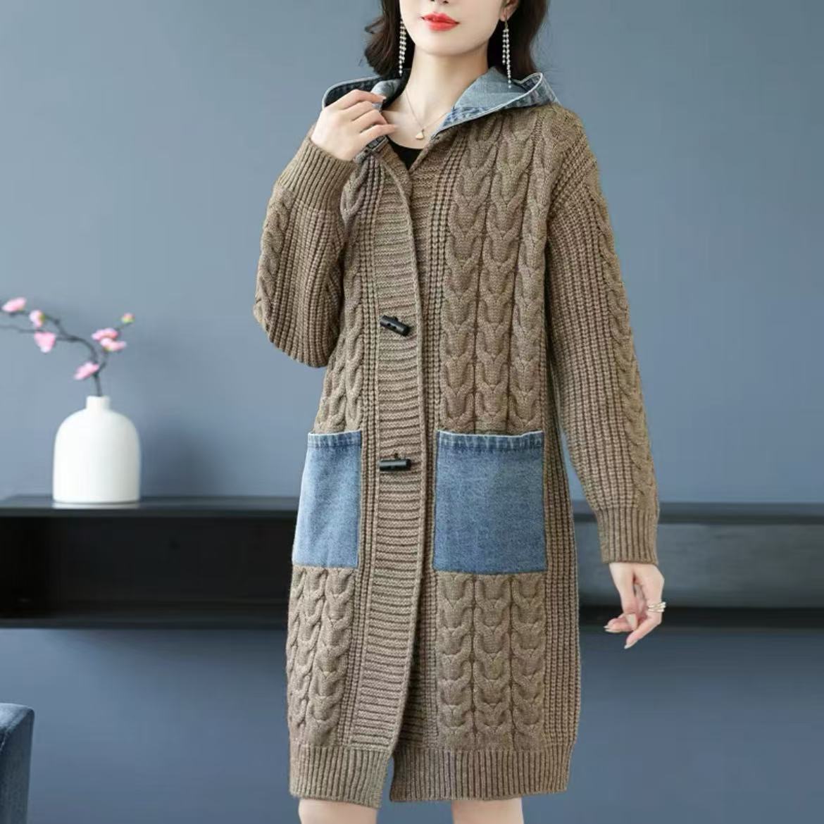 【上衣】新款时尚长袖百搭上衣休闲女装2635[BLK]Q