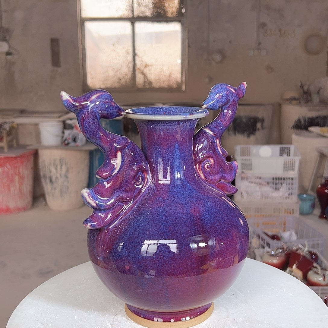 摆件走**风郑家钧窑摆件