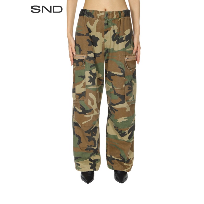 【对倒 设计师品牌】SND AW25 迷彩立体剪裁工装裤女款