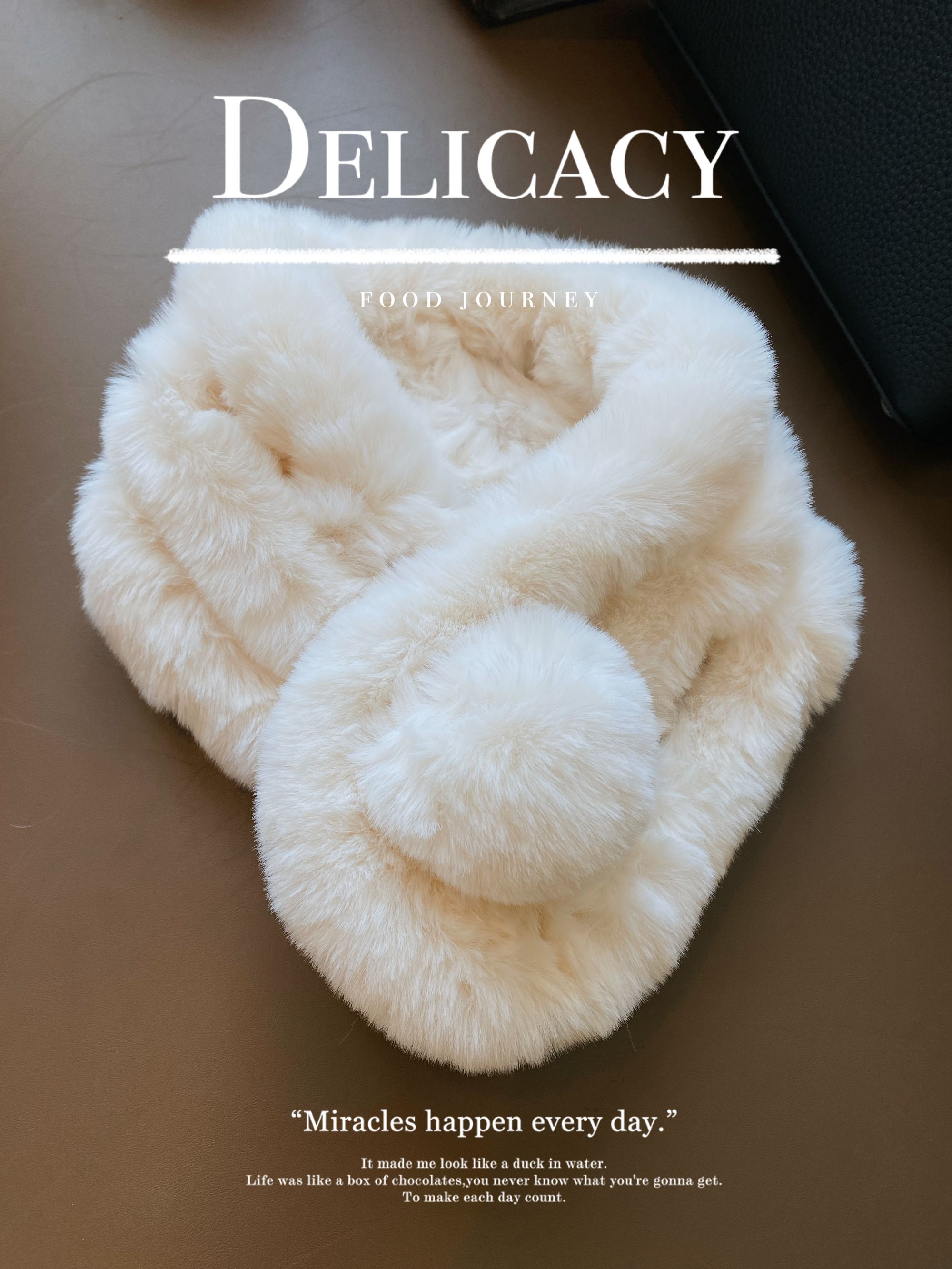 刘婷原创 冬天必备毛毛保暖围巾百搭时尚