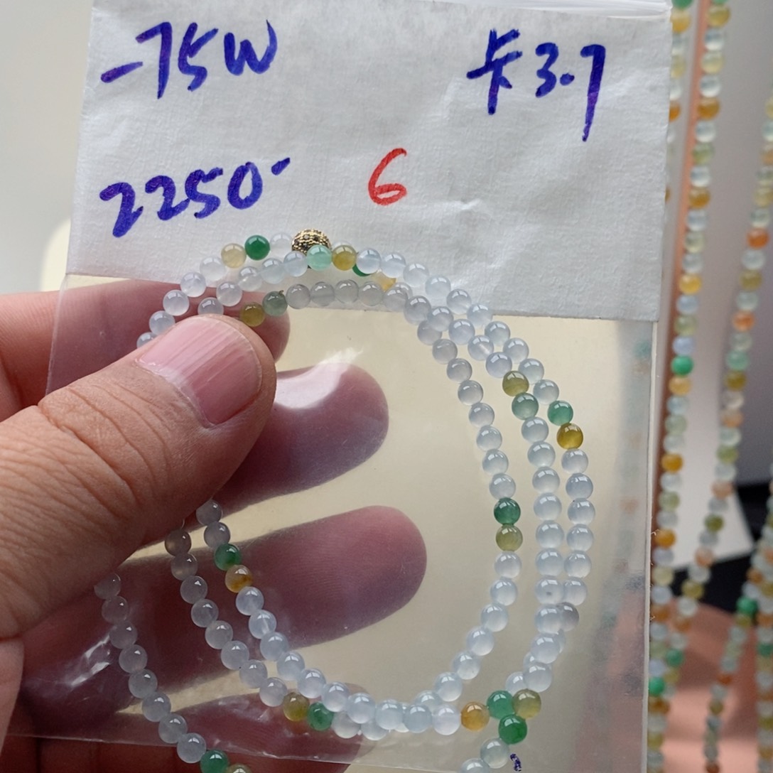 定制翡翠未镶嵌翡翠珠链