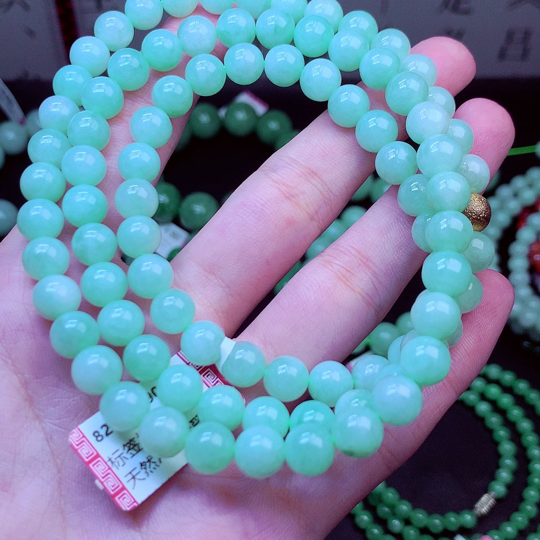 翡翠未镶嵌毛衣链