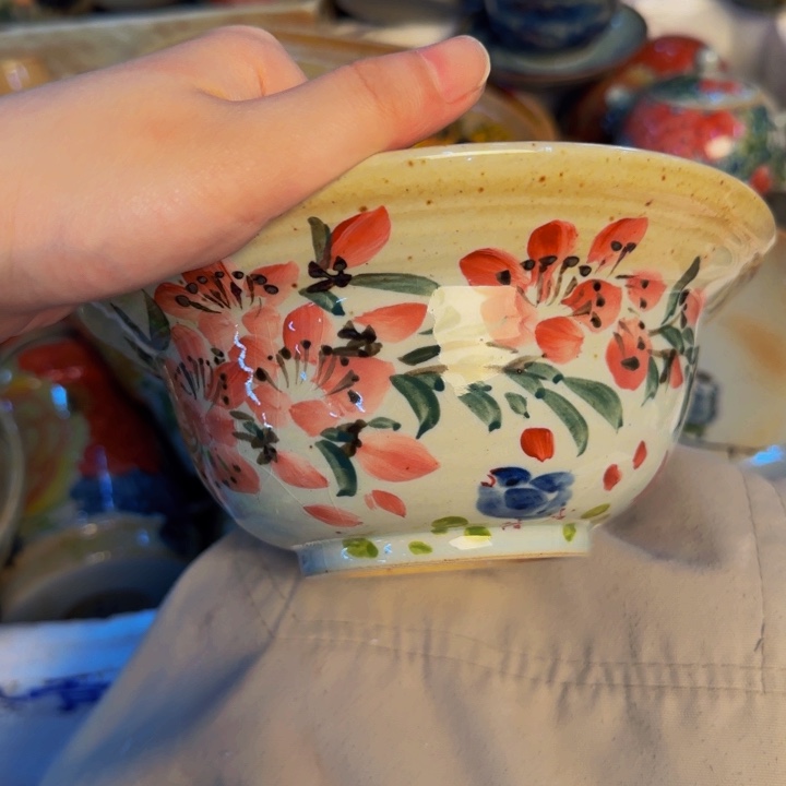 瓷片手工手绘细微不一样