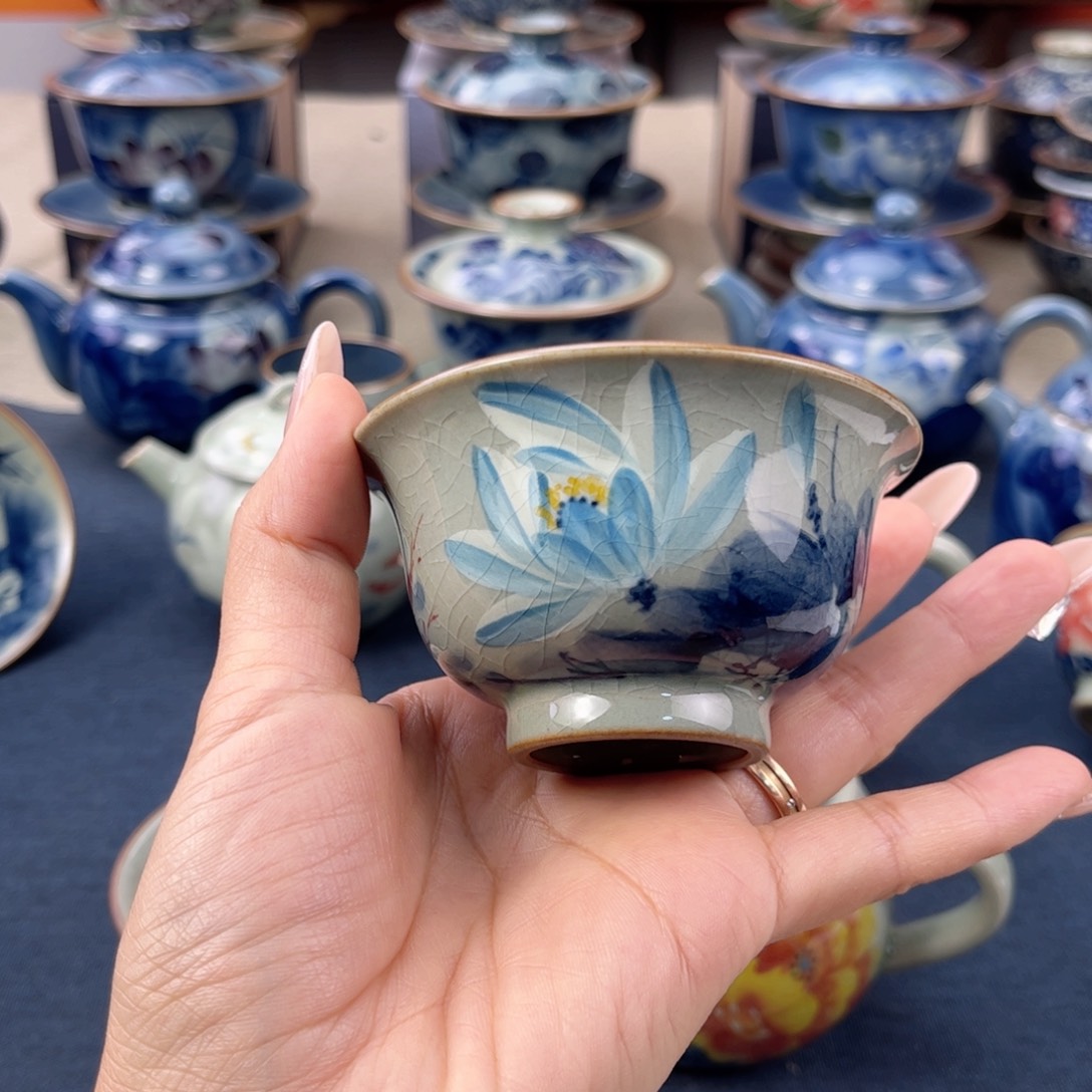 杯吴*景德镇手绘手工茶具