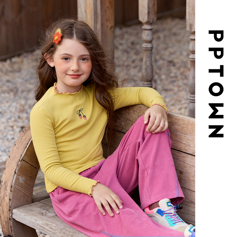 女童暖打底衫秋冬2025新款上新百搭时尚纯色打底衫巴巴小镇14141