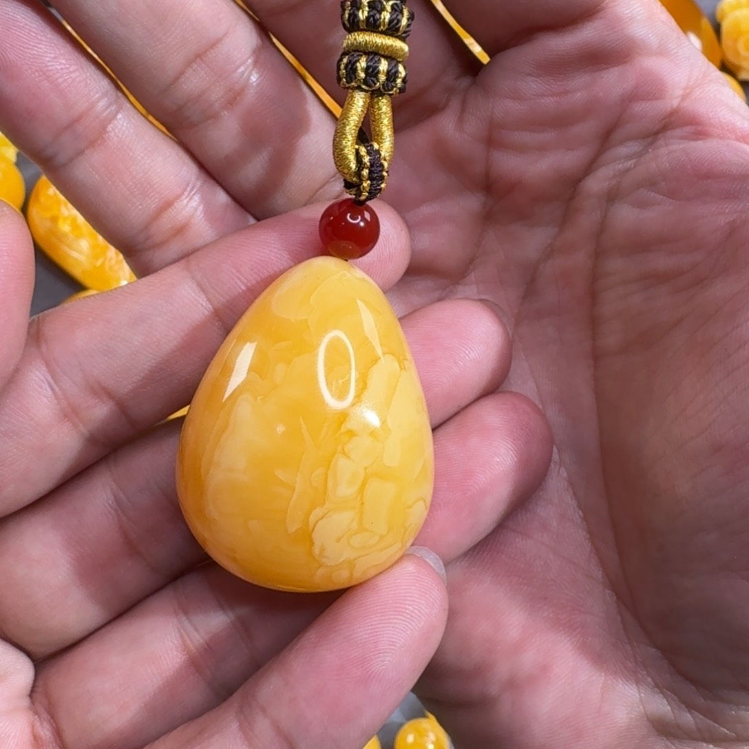 蜜蜡毛衣链未镶嵌