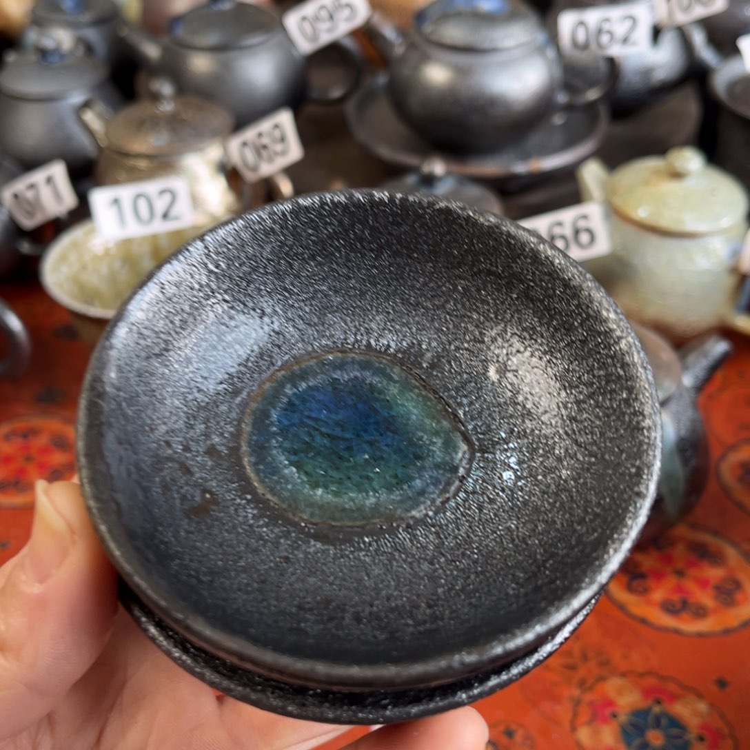 巅***刻柴烧茶器主人杯杯柴烧