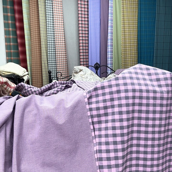棉5×7被罩紫色格子