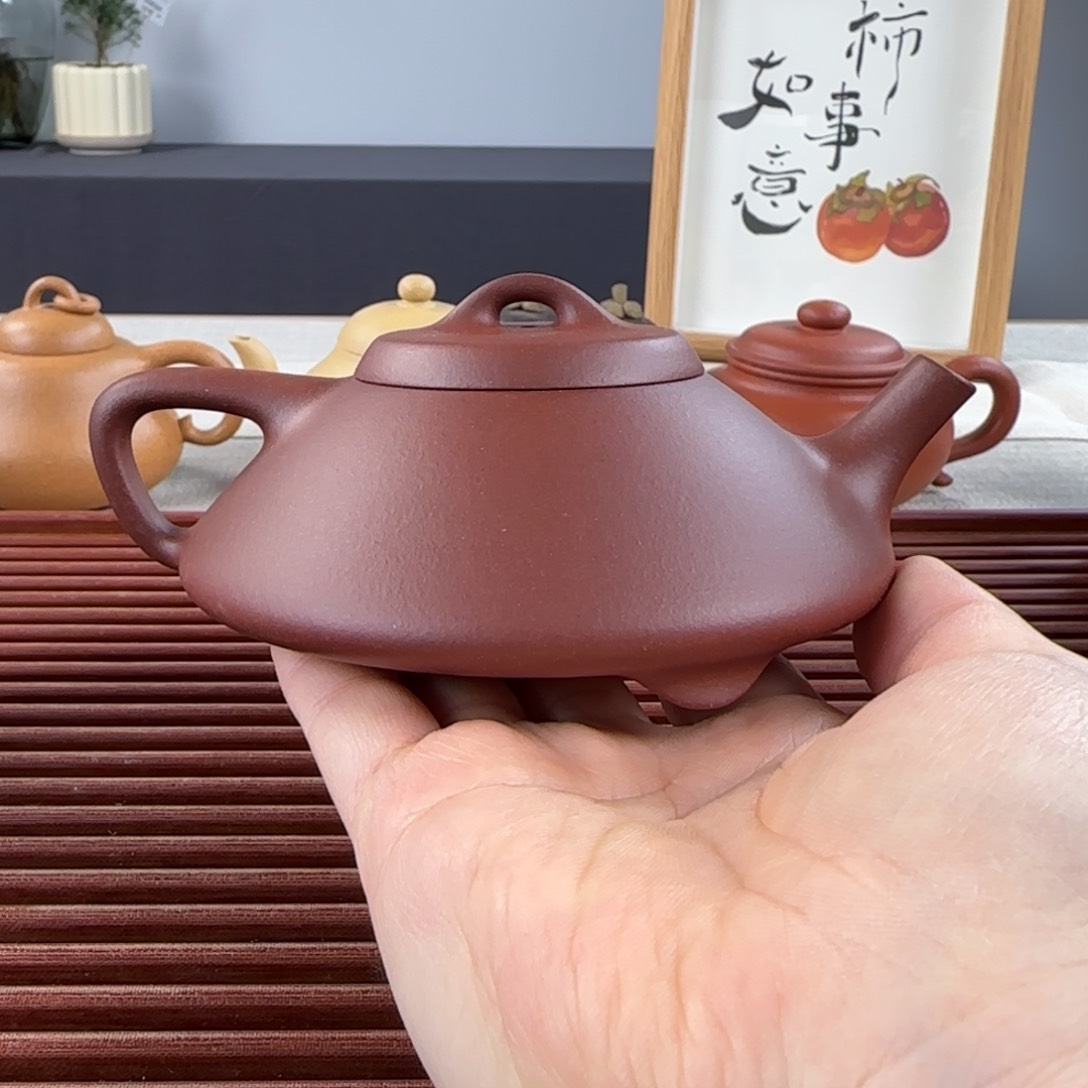 紫砂茶壶合瓢底槽青半手160ml