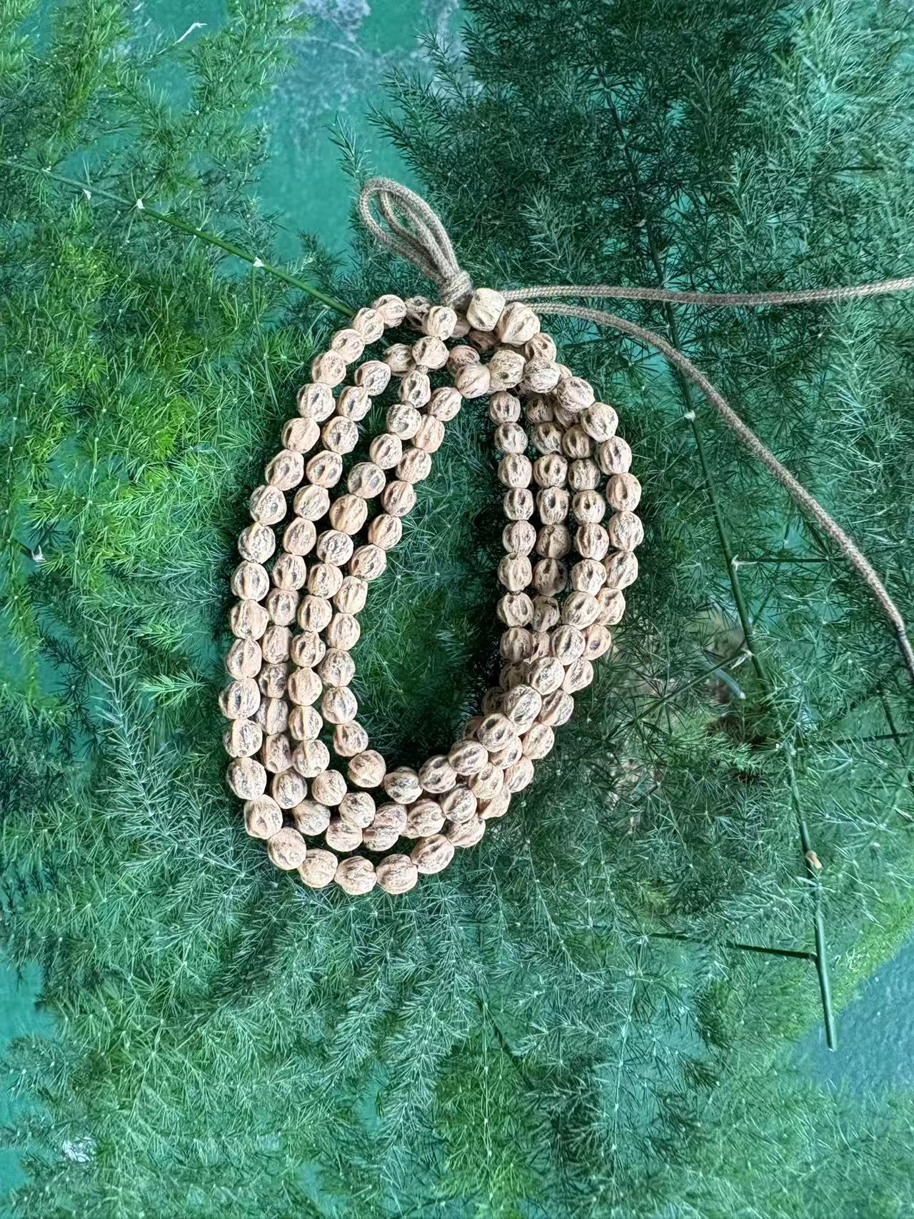 【热振柏香籽】尸陀林鬼王多圈原皮原色小籽深坑对眼男女菩提手串