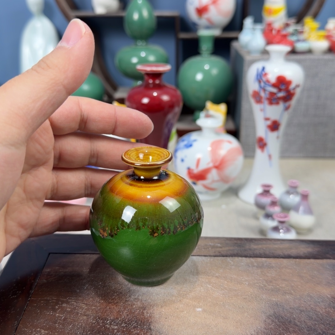 陶瓷手工小花器摆件