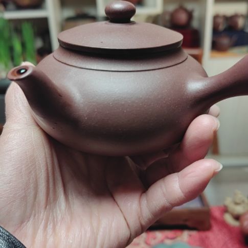 紫砂茶壶进*侧把壶220cc手工制作