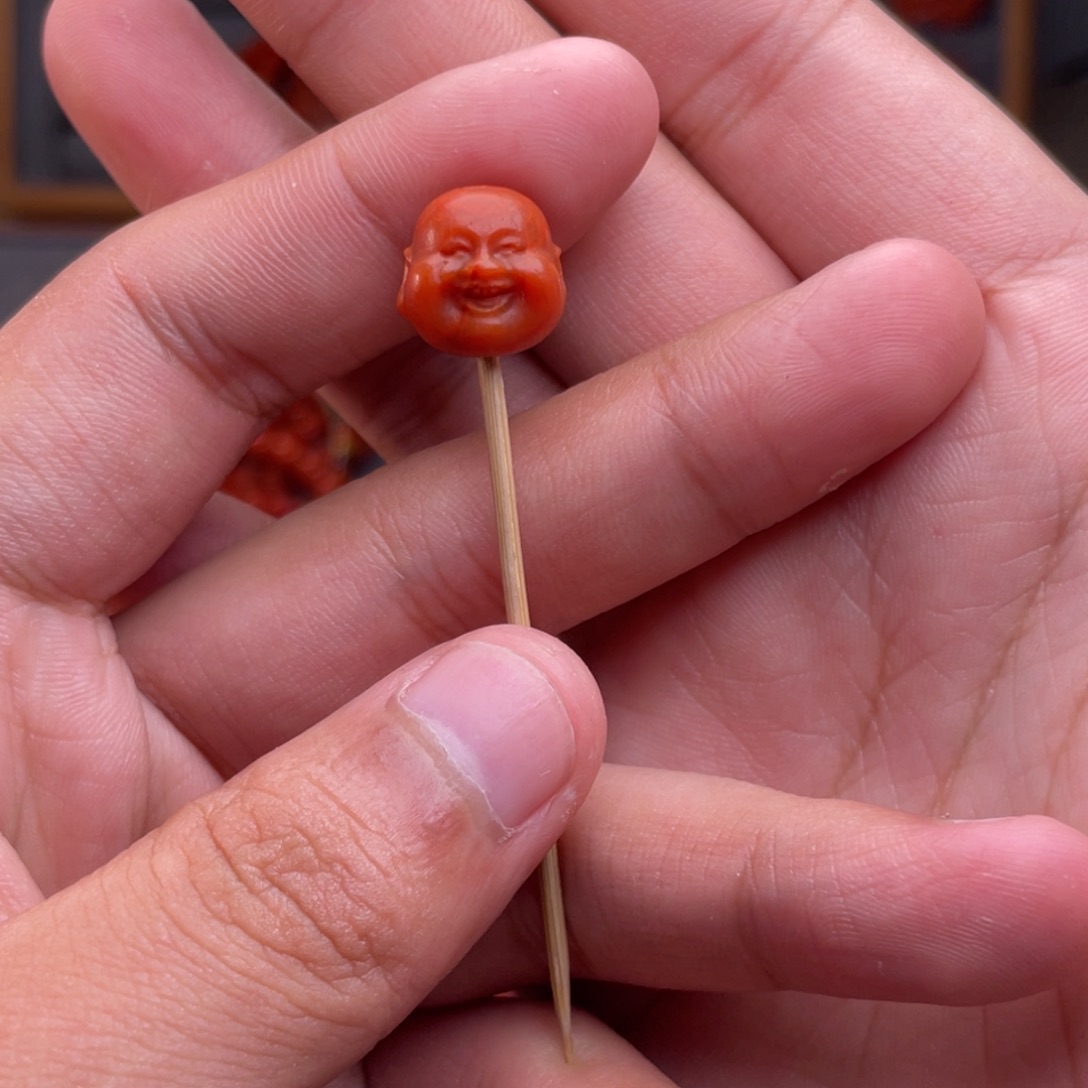 南红玛瑙未镶嵌配饰卡12mm➕