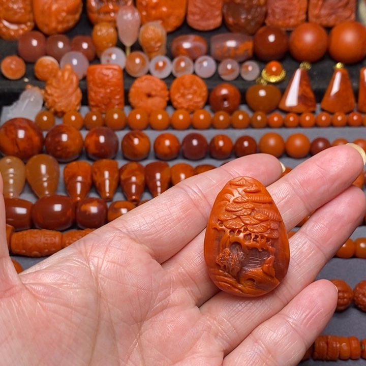 南红玛瑙未镶嵌吊坠