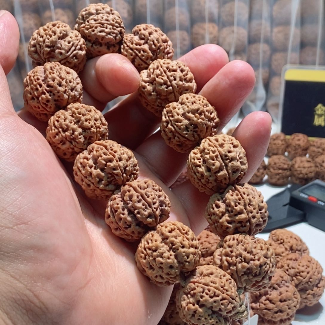 吊坠金刚菩提粱深沟双龙梅花24mm