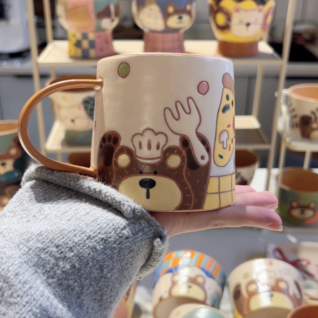 李****手作陶瓷入荷把手杯手作
