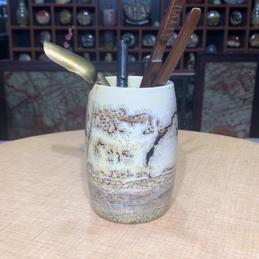 紫砂广西国画石，收藏观赏