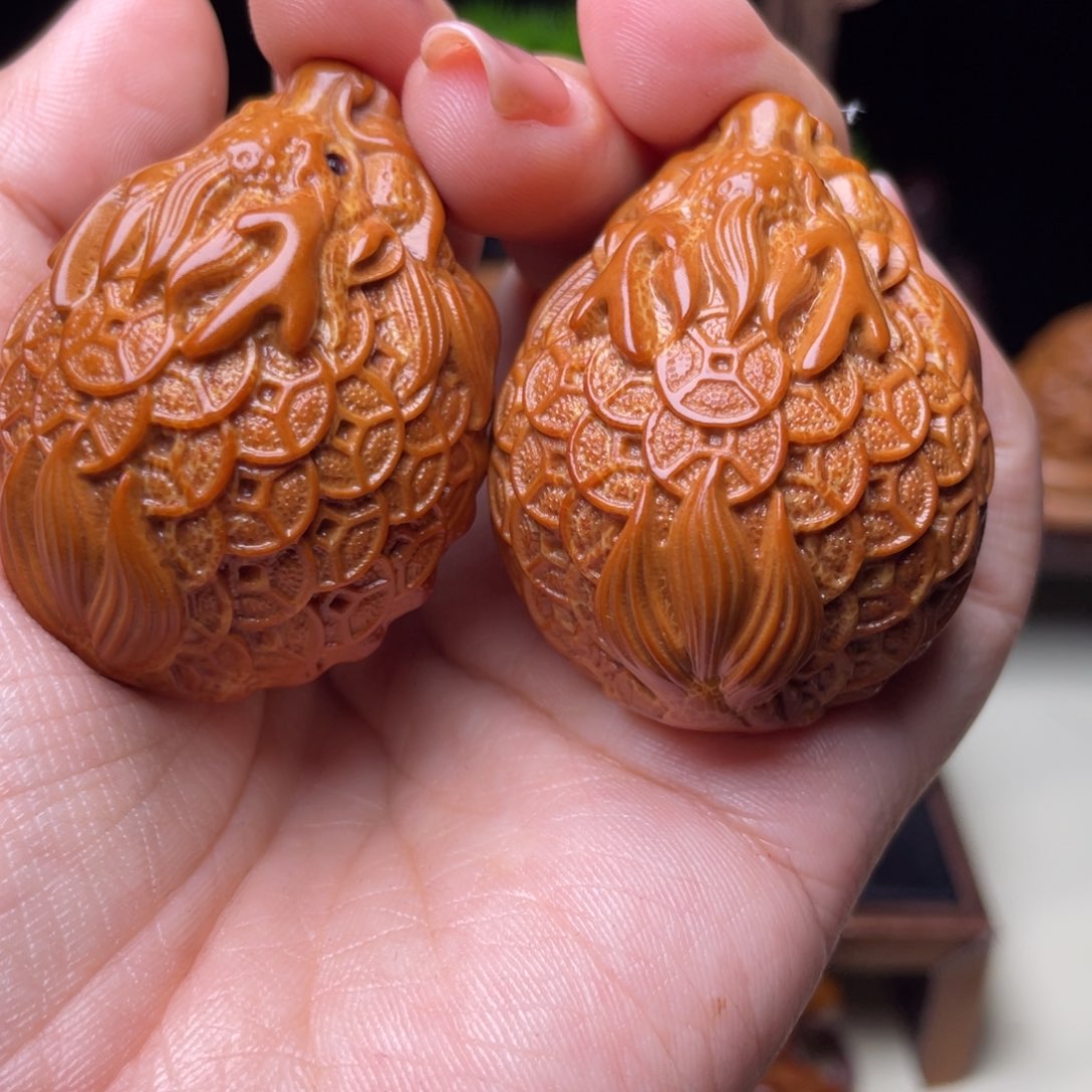 吊坠橄榄核刘*金币龙龟手球3.5