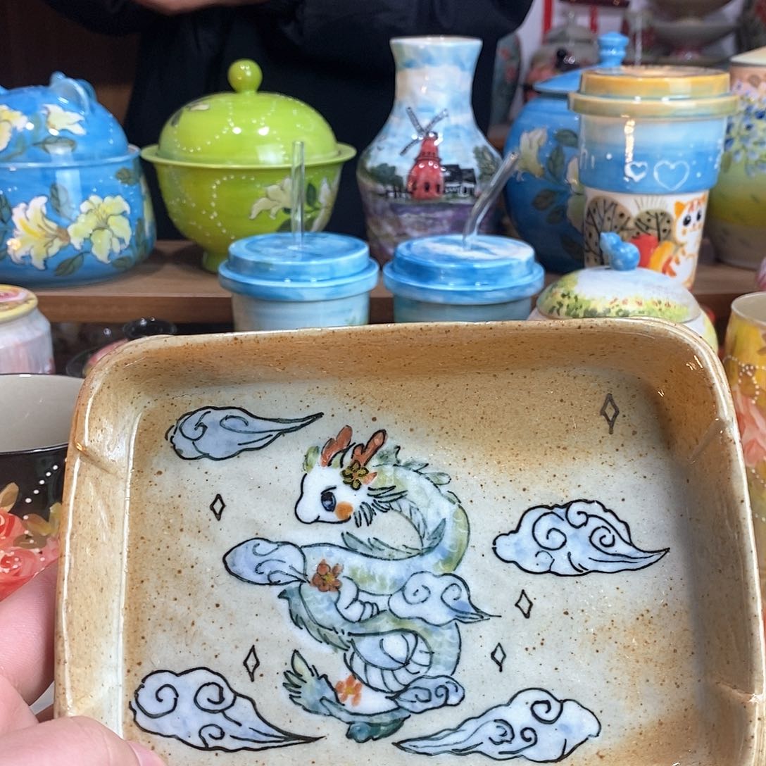 瓷片手绘陶瓷超香