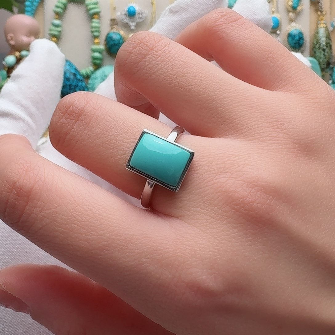 绿松石珠宝奇石银S925镶嵌