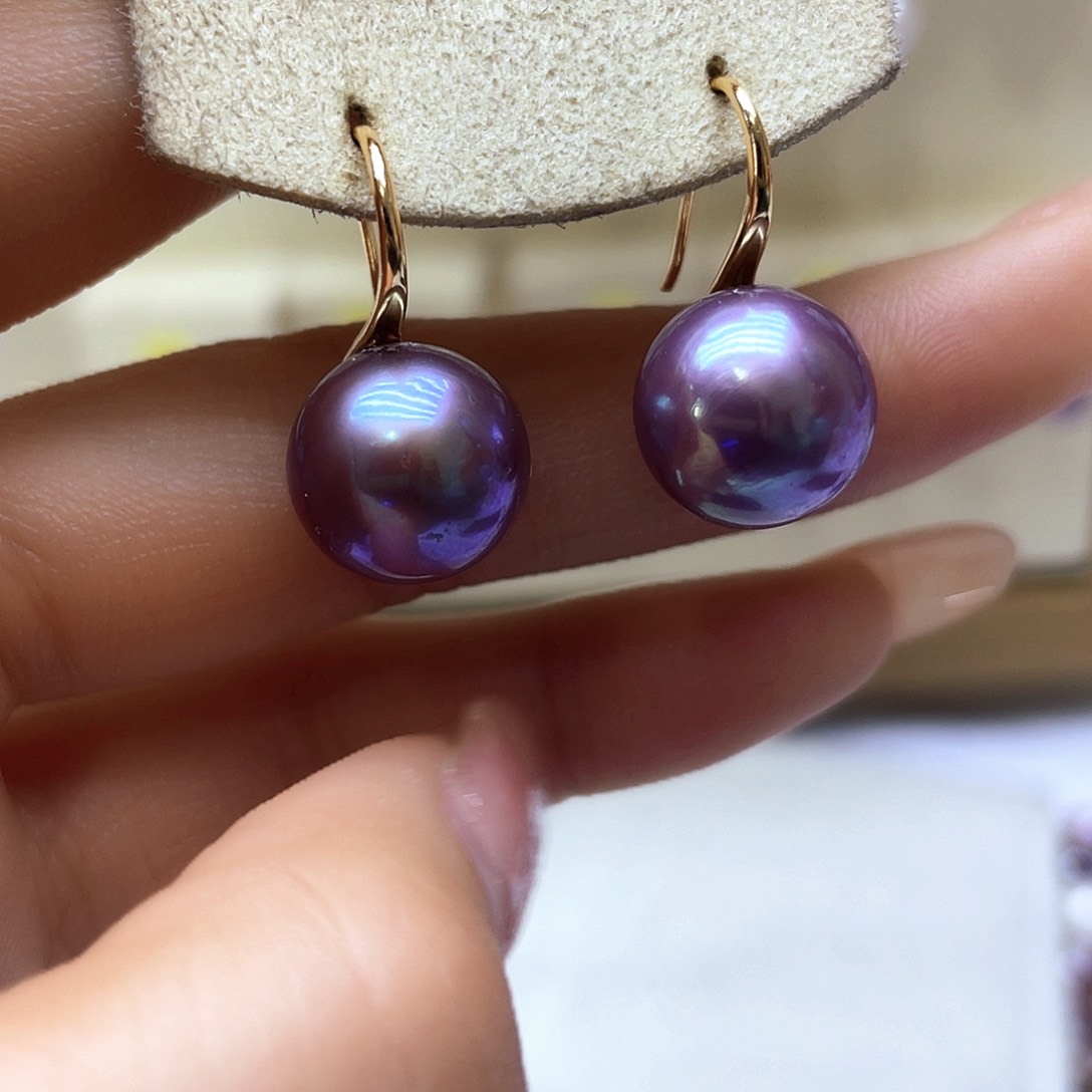 淡水珍珠耳饰银S925镶嵌