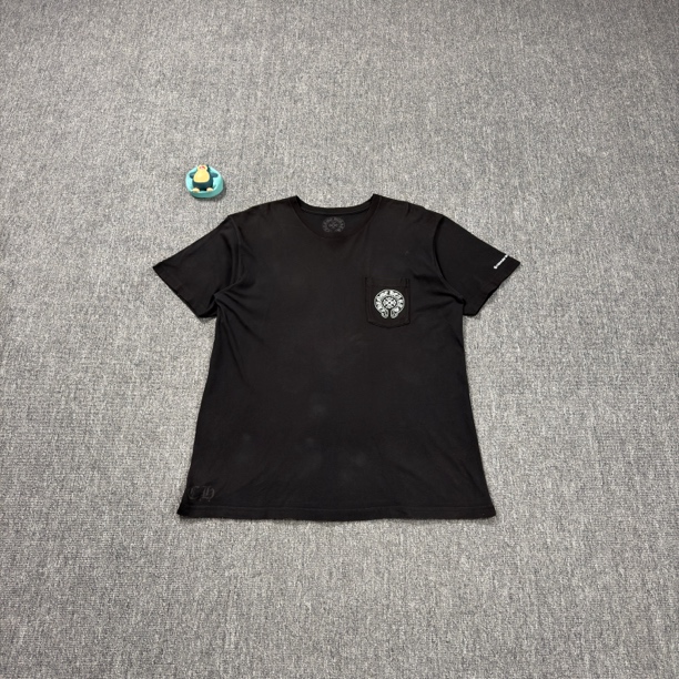 95新 Chrome Hearts/克罗心 黑色背后马蹄印花短袖/XXL码