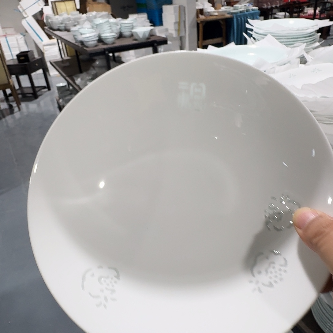 杯景德镇陶瓷福字玲珑盘2个