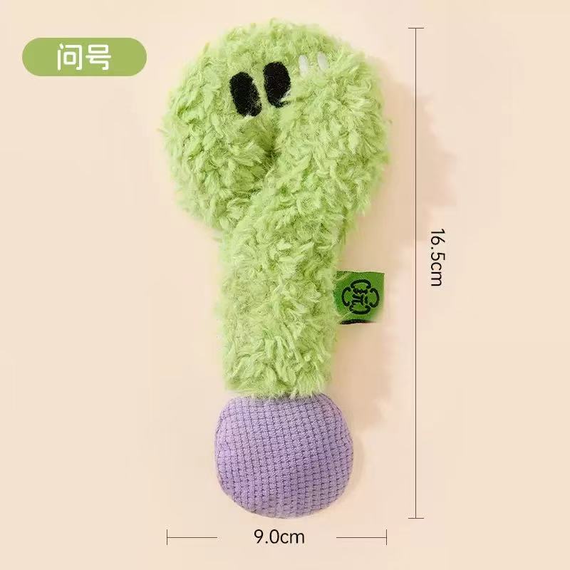 新款可爱问号字母猫咪发声玩具创意毛绒宠物玩具自嗨解闷神奇用品