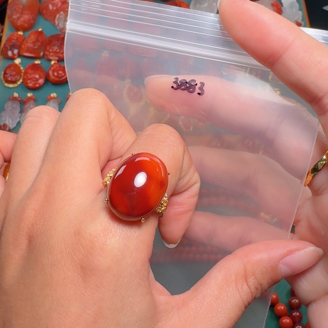 南红玛瑙南红银S925镶嵌