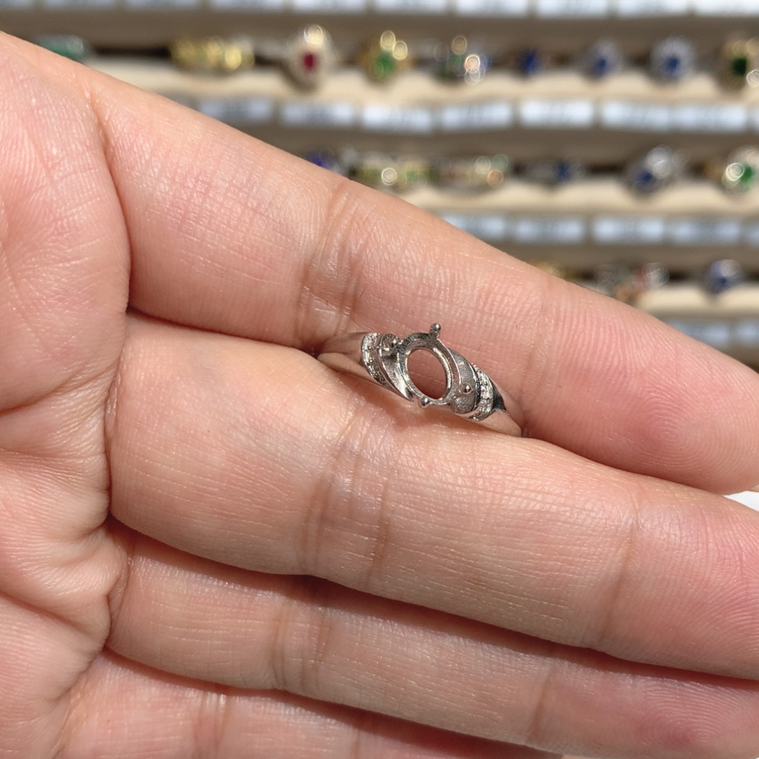 托帕石戒指银S925镶嵌