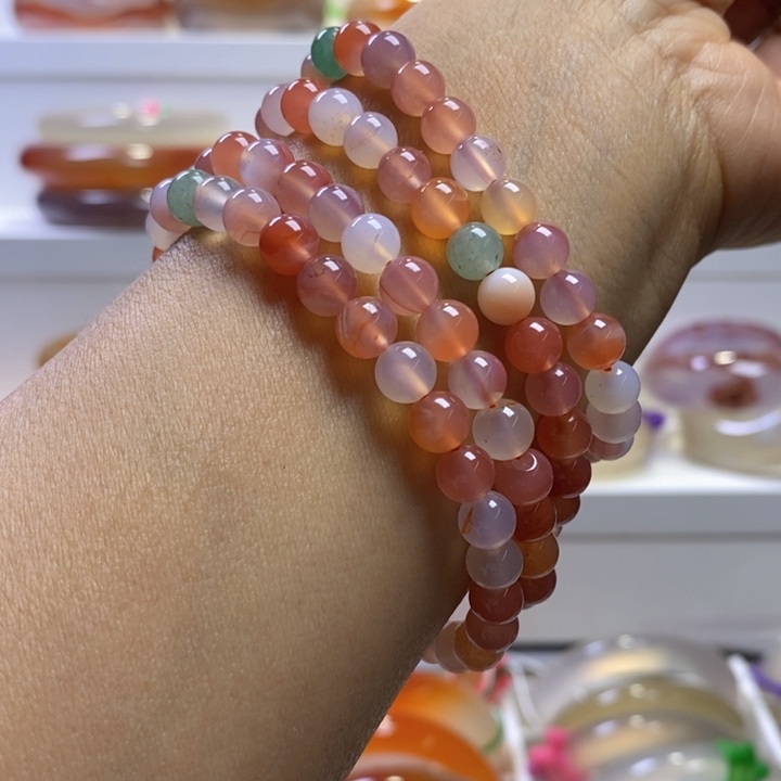 玛瑙/玉髓手链未镶嵌行*