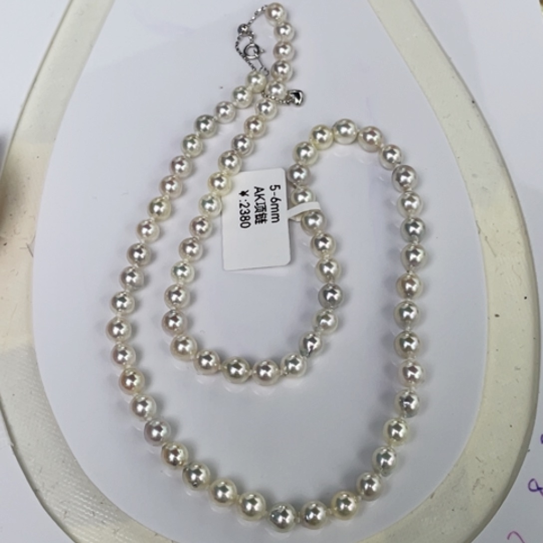 18K金镶嵌项链定制海水珍珠