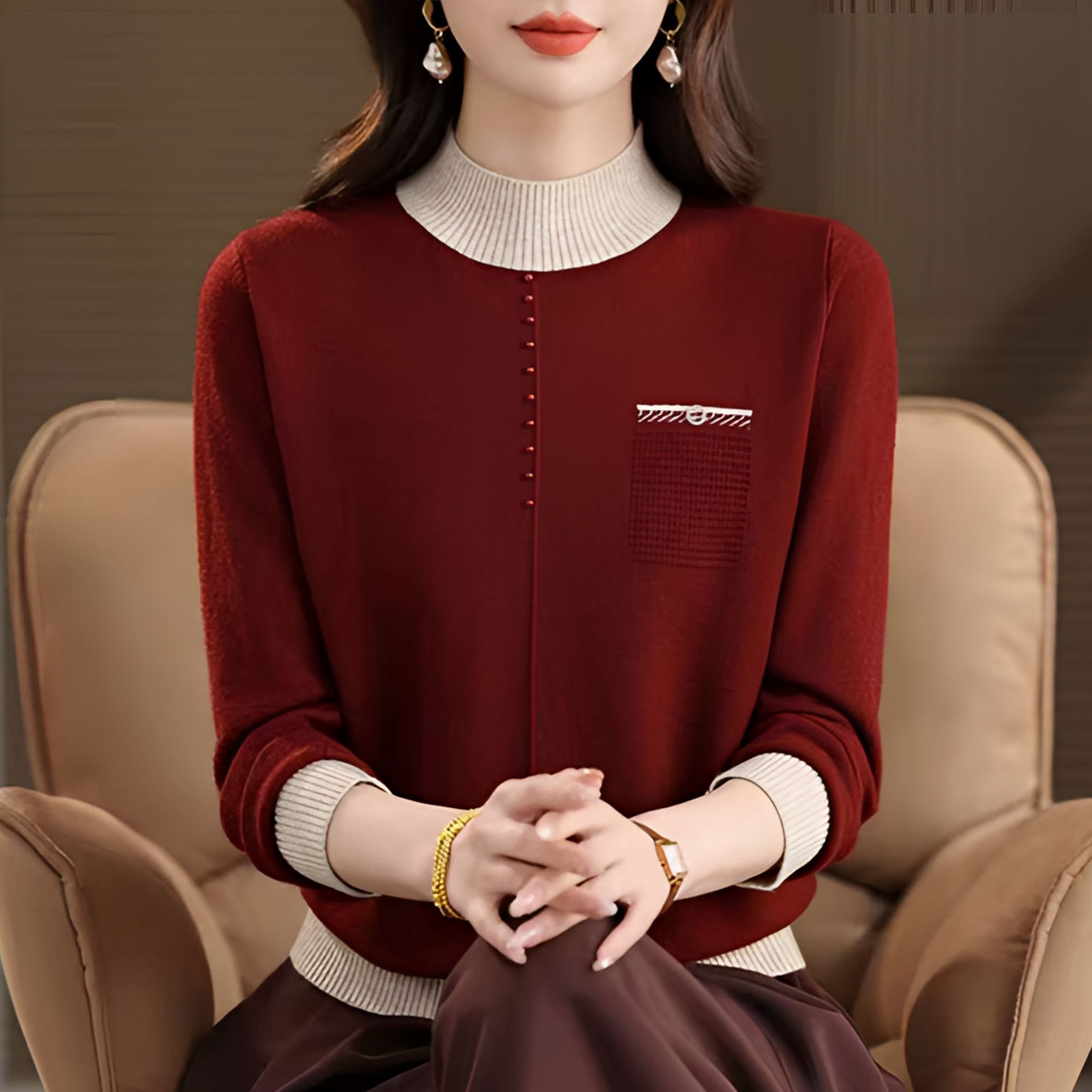 2026新款秋冬装宽松百搭保暖针织衫圆领毛衣女洋气打底衫套头上衣