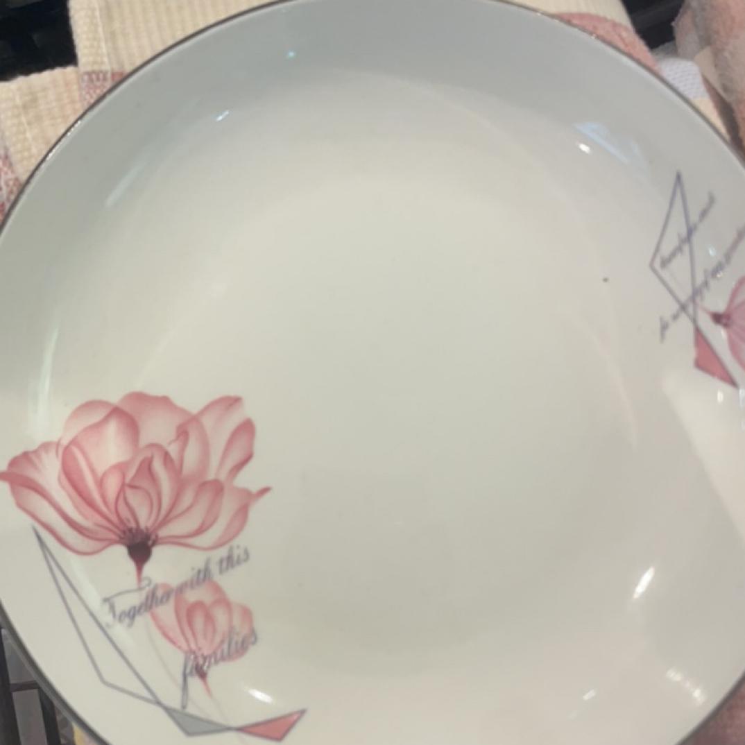 陶瓷餐盘7寸白花
