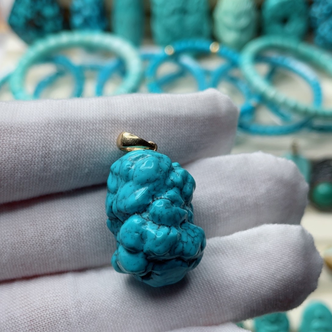 未镶嵌绿松石珠宝奇石